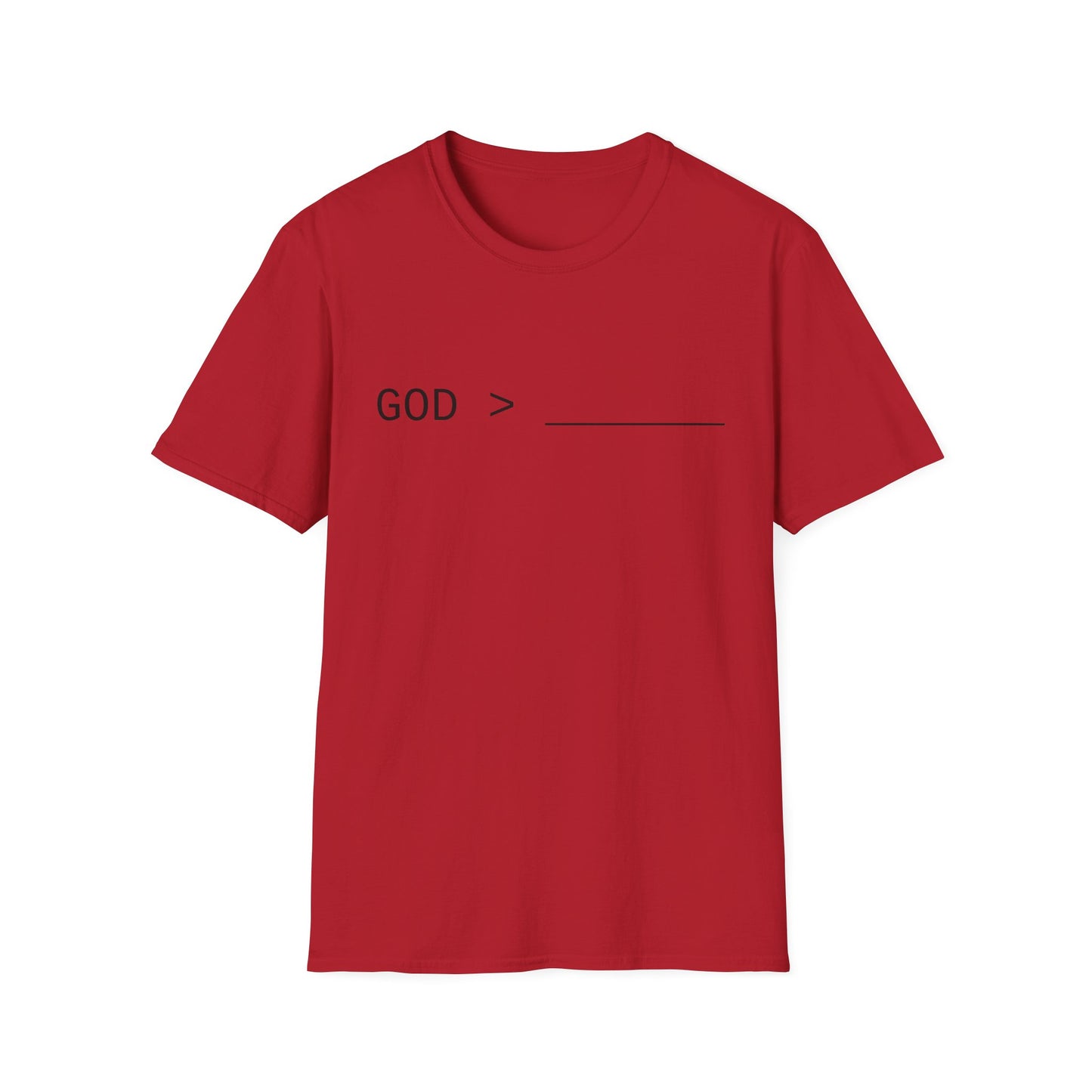 Fillable God is Greater Chalk Pen T-Shirt