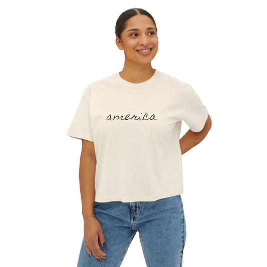 Minimalist America Boxy Tee