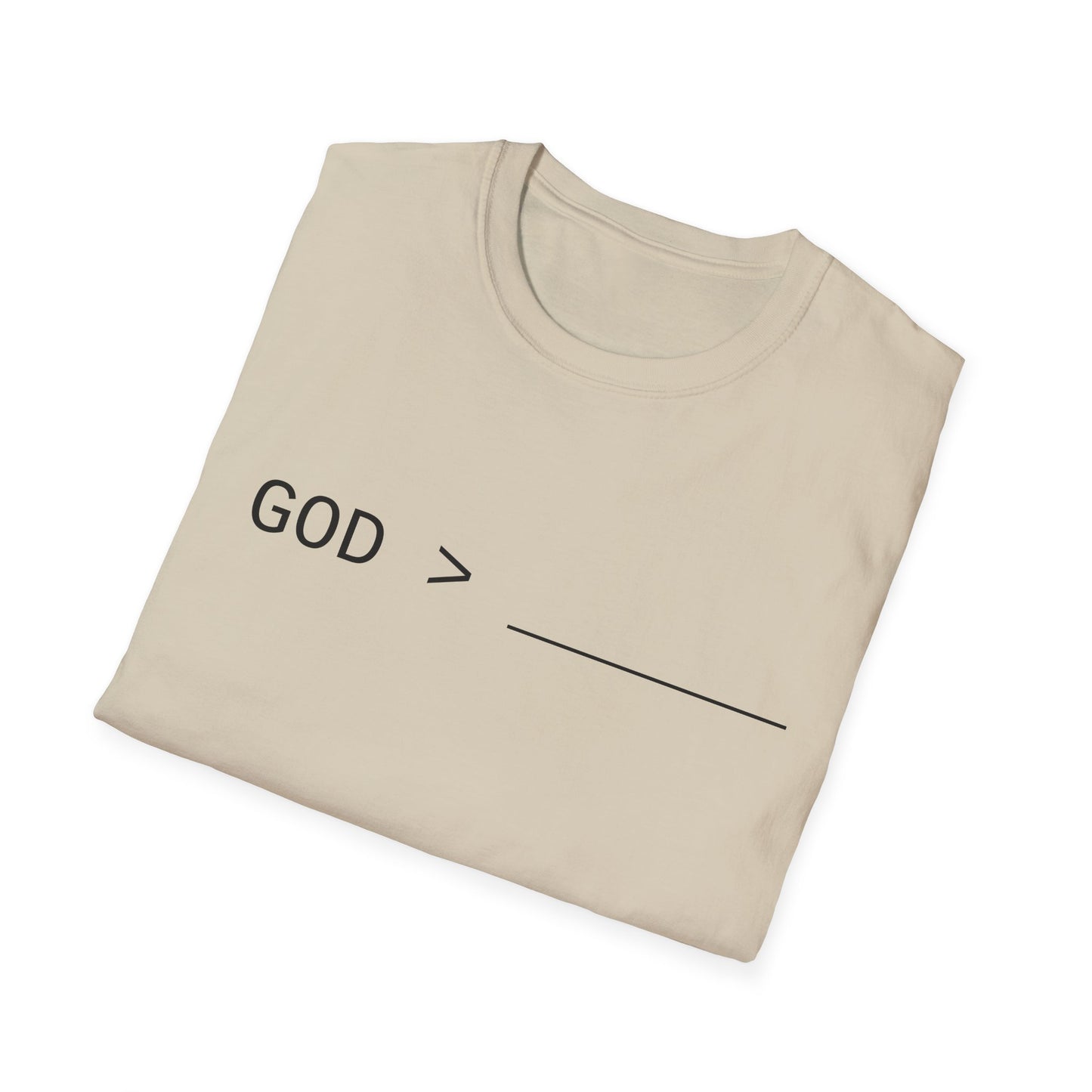 Fillable God is Greater Chalk Pen T-Shirt