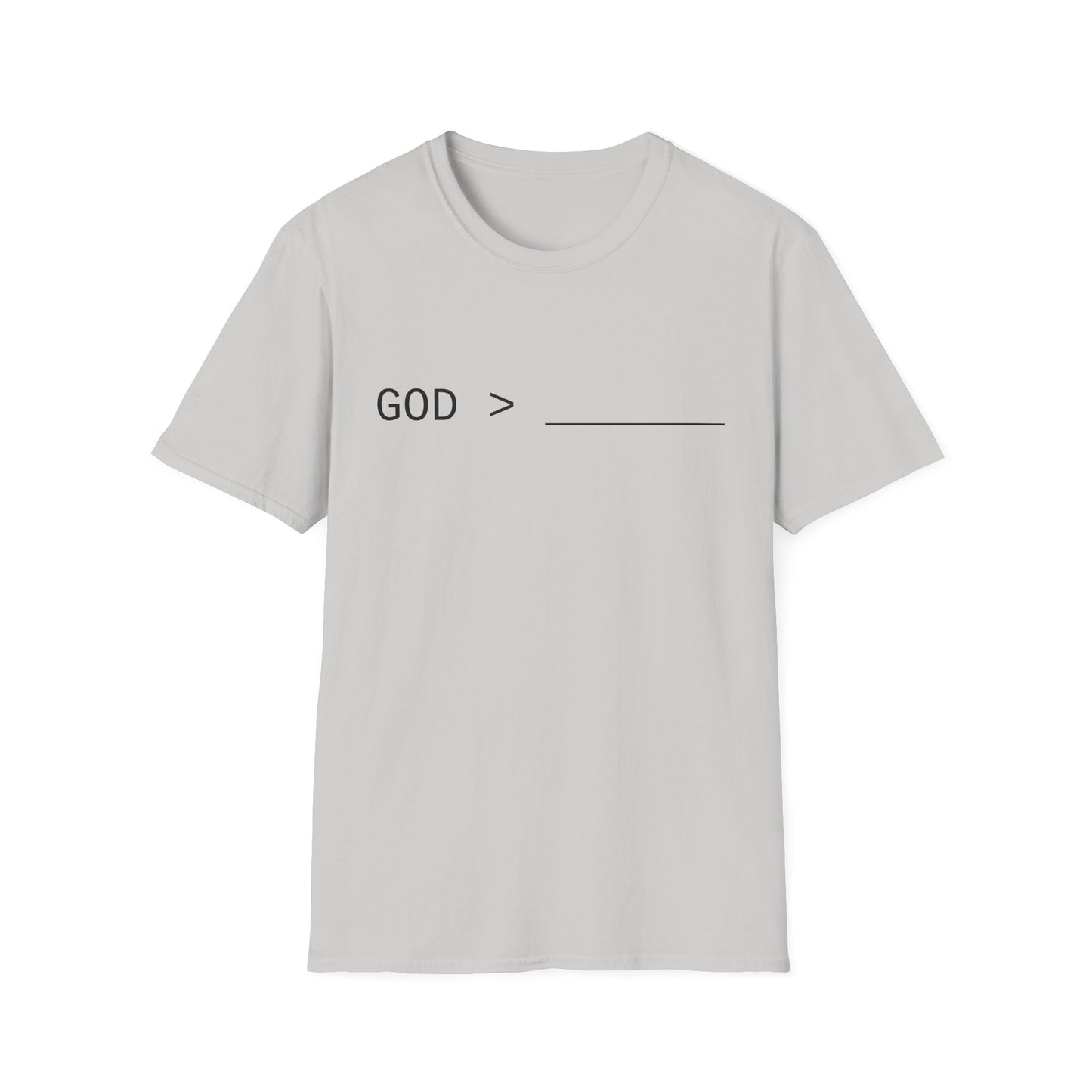 Fillable God is Greater Chalk Pen T-Shirt