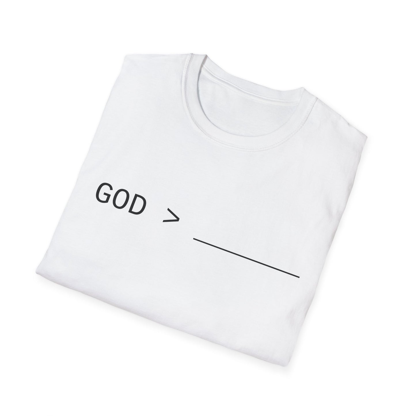 Fillable God is Greater Chalk Pen T-Shirt