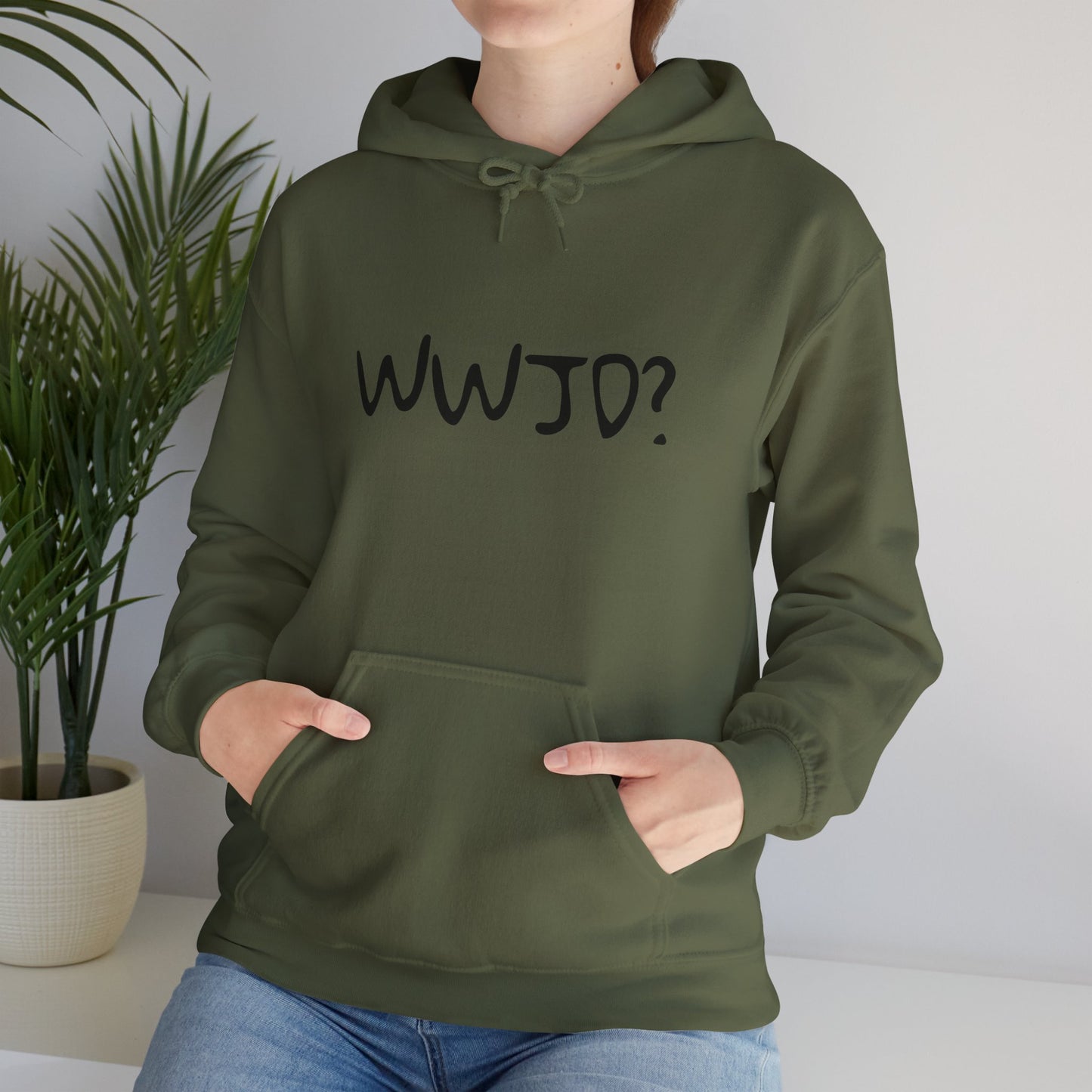 Hooded Sweatshirt WWJD? (What would Jesus do?)